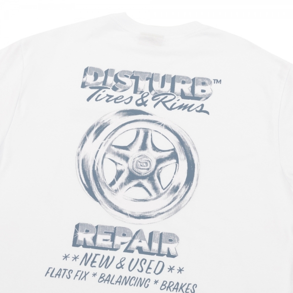 Camiseta Disturb - Tires&Rims - Branca
