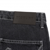 Calça Disturb - Faded Denim - Preto