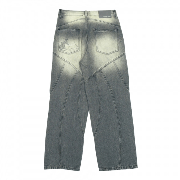 Calça Take-OFF - Disorder Washed Grey Jeans