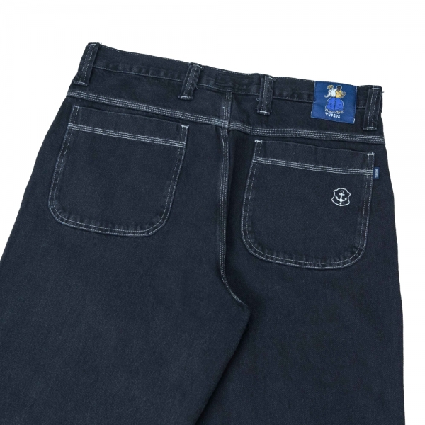 Bermuda Tupode - OG Baggy Jeans - Stone Preto Contraste