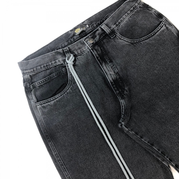 Calça Foton - Ballon Jeans - Preta Marmorizada