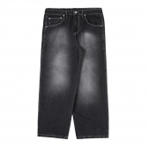 Calça Disturb - Faded Denim - Preto