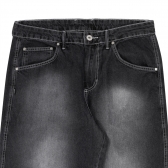Calça Disturb - Faded Denim - Preto