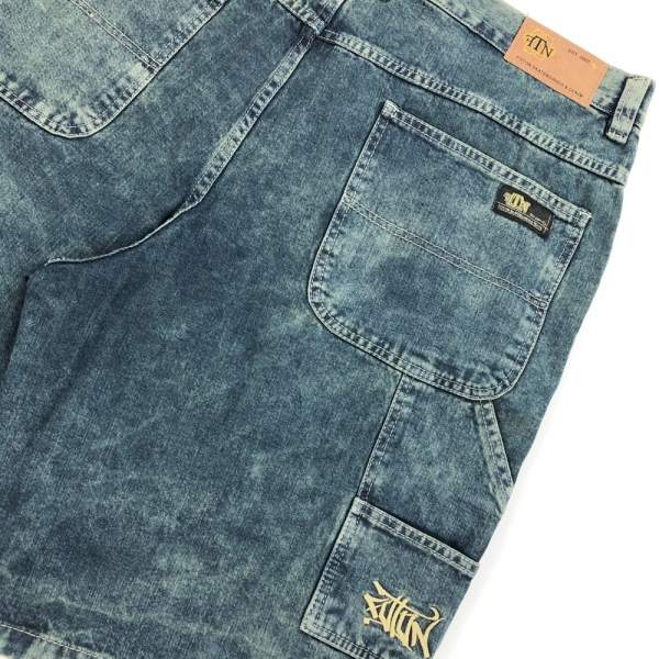 Bermuda Foton - Carpenter Jeans - Dirty Blue Marmorizado
