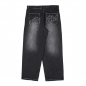 Calça Disturb - Faded Denim - Preto