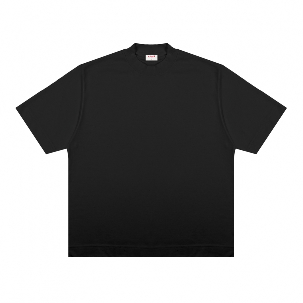 Camiseta Romã - Boxy Regular - Preta