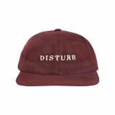 Boné Disturb - 6 Panel Logo Washed - Bordô
