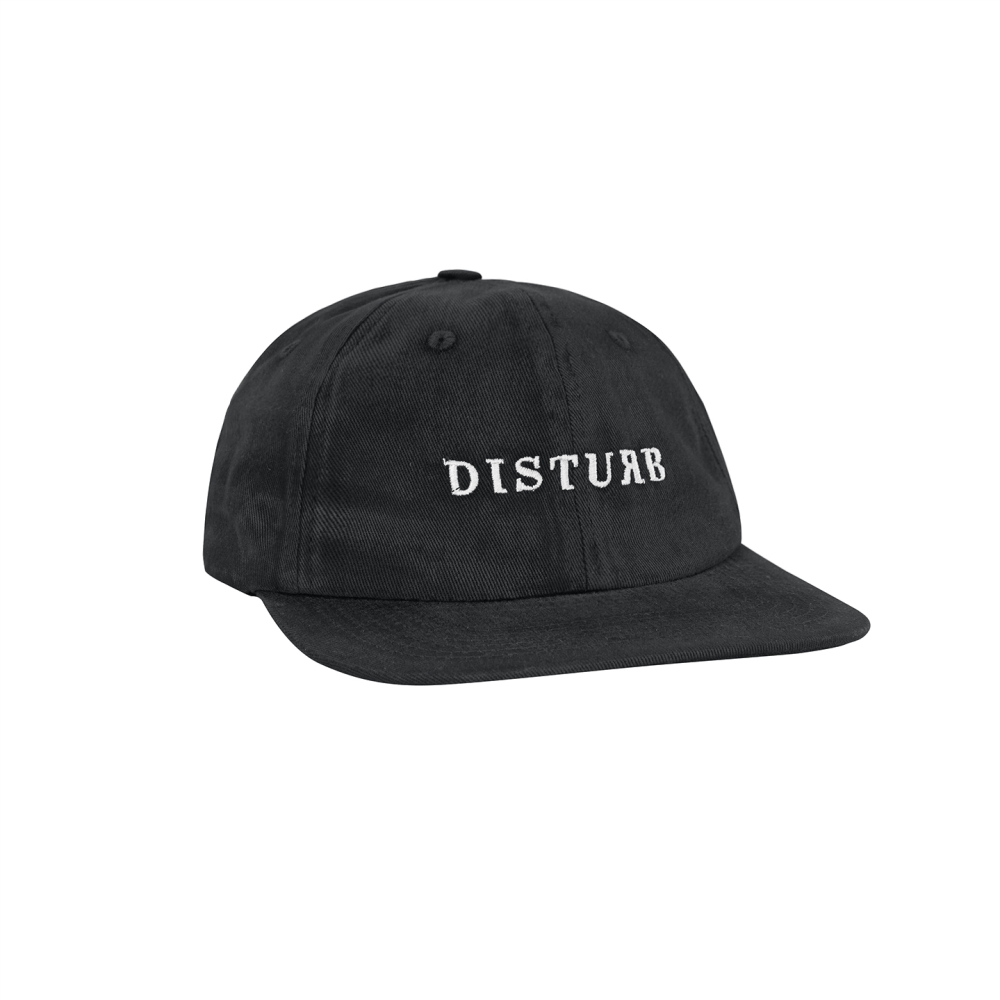 Boné Disturb - 6 Panel Logo Washed - Preto