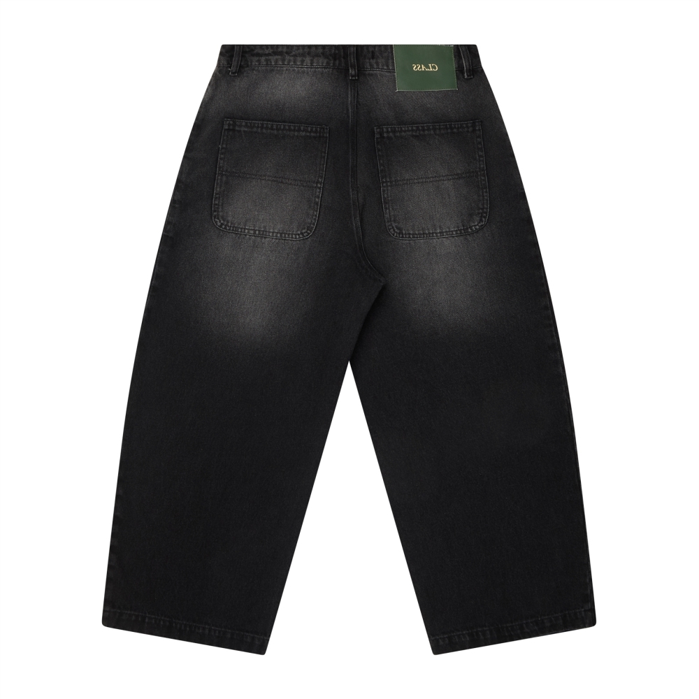 Calça Class - Baggy Jeans Stonewash CLS Preta