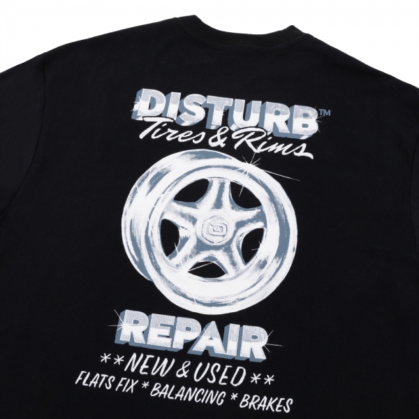 Camiseta Disturb - Tires&Rims - Preta